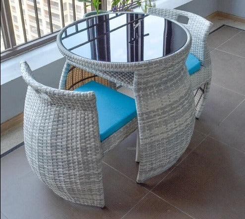 Modern Balcony Small Table and Chair Combination Three-piece