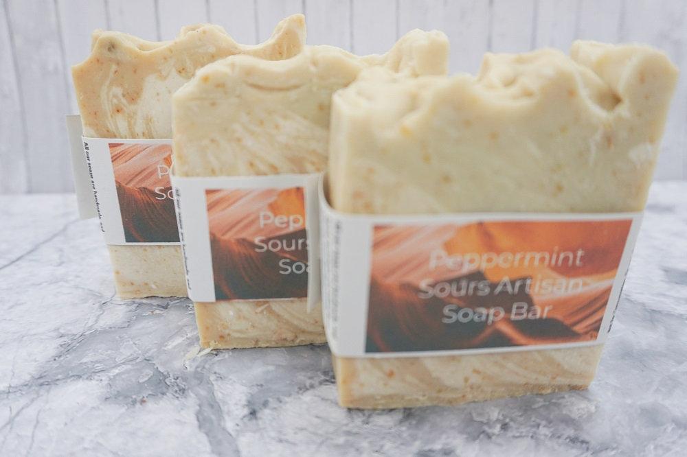 Peppermint Sours Vegan Soap by Lime Pontus